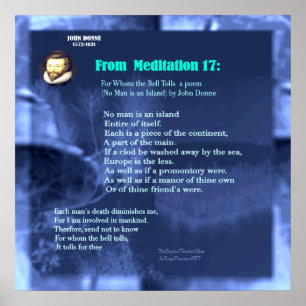 Geen Man is een eiland Poster