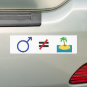 Geen Man is een eiland (symbolen) Bumpersticker (Op auto)