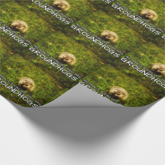 Geen man is een mislukking met Grondhogs-papier Cadeaupapier (Hoek)
