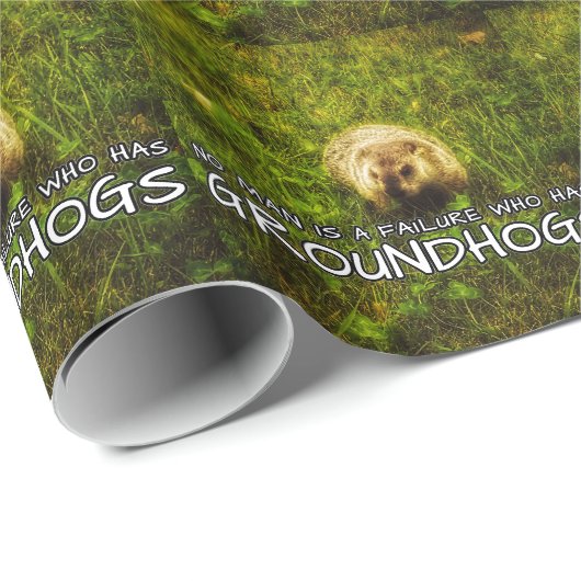 Geen man is een mislukking met Grondhogs-papier Cadeaupapier (Rol Hoek)