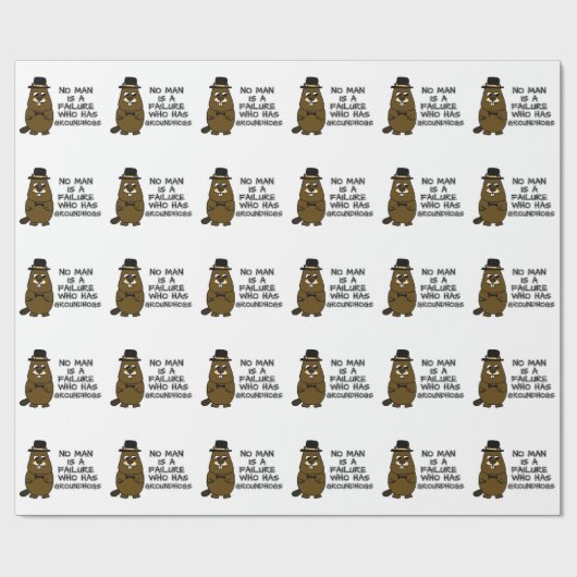 Geen man is een mislukking met Groundhogs Cadeaupapier (Vlak)