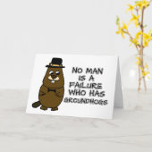 Geen man is een mislukking met Groundhogs Kaart (Gele Bloem)