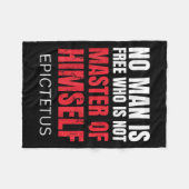 Geen Man is vrij die niet Marcus Aurelius stoïcism Fleece Deken (Voorkant (Horizontaal))