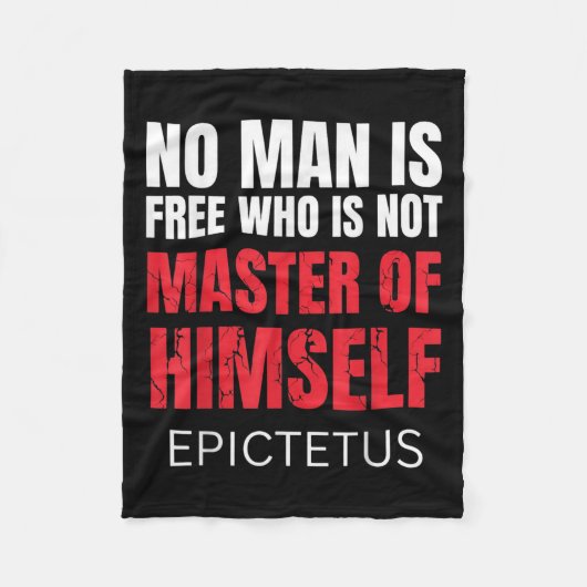 Geen Man is vrij die niet Marcus Aurelius stoïcism Fleece Deken (Voorkant)