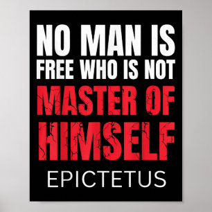 Geen Man is vrij die niet Marcus Aurelius stoïcism Poster