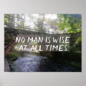 Geen man is wijs inspirerend proverb poster (Voorkant)