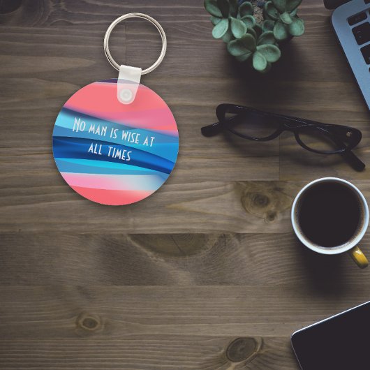 Geen man is wijs op elk moment om koraal sleutelha sleutelhanger