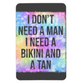 Geen Man nodig, geen bikini en een Tan cruisedeur Magneet (Verticaal)