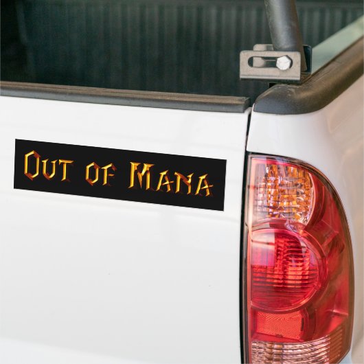 Geen Mana Meer Bumpersticker (Op Truck)