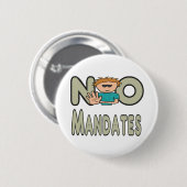 Geen mandaten ronde button 5,7 cm (Voorkant /achterkant)