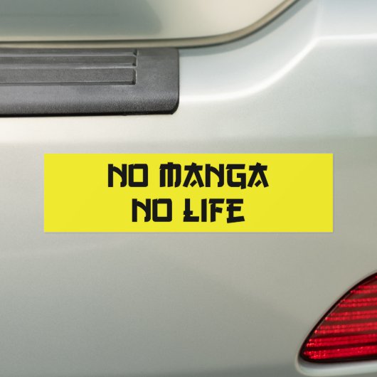GEEN MANGA GEEN LEVEN BUMPERSTICKER (Op auto)