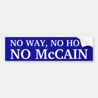 GEEN MANIER, HOE, GEEN McCAIN Bumpersticker