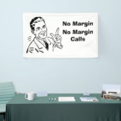 Geen marge, geen margestortingen spandoek (Beurs)