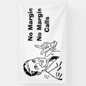 Geen marge, geen margestortingen spandoek (Verticaal)