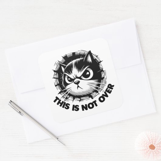 Geen más de 2 vierkante sticker (Envelop)