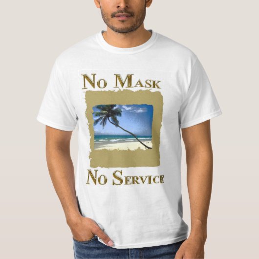 GEEN MASKER GEEN DIENST FLORIDA T-SHIRT (Voorkant)