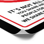 geen masker geen gedeelde dienst poster (Hoek)