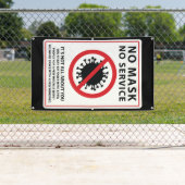 geen masker geen gedeelde dienst spandoek (Insitu)