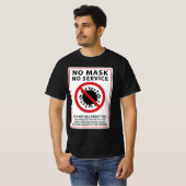 geen masker geen gedeelde dienst t-shirt (Voorkant volledig)