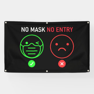 Geen masker Geen instapbanner Spandoek