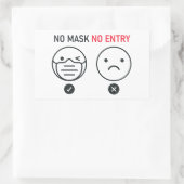 Geen masker Geen invoer Rechthoekige Sticker (Tas)