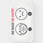 Geen masker Geen invoer Spandoek (Verticaal)