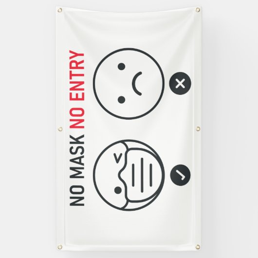 Geen masker Geen invoer Spandoek (Verticaal)