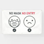 Geen masker Geen invoer Spandoek (Horizontaal)