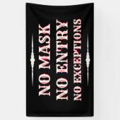 Geen masker Geen invoer Spandoek (Verticaal)