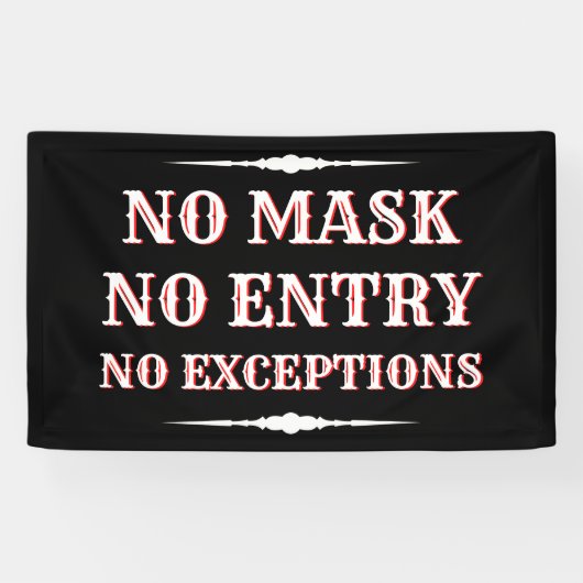 Geen masker Geen invoer Spandoek (Horizontaal)