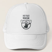 Geen masker Geen invoertrucker Trucker Pet (Voorkant)