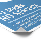 Geen masker Geen service Business Store Signaal Poster (Hoek)