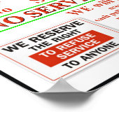 Geen Masker Geen Service Poster (Hoek)