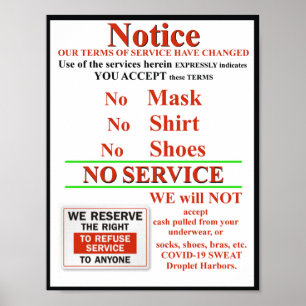Geen Masker Geen Service Poster