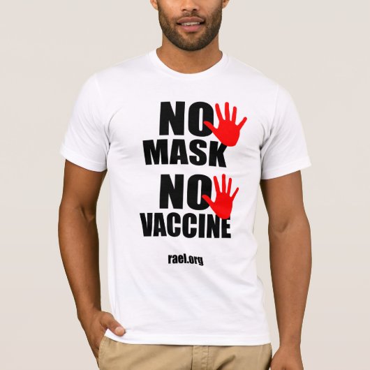 Geen masker Geen vaccin - Mannen T-shirt versie 1 (Voorkant)