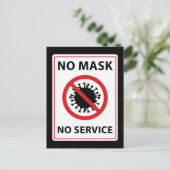 geen masker op service briefkaart (Staand voorkant)