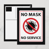 geen masker op service briefkaart (Voorkant / Achterkant)