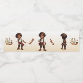 Geen matrozen! Jongen Pirate Verjaardag Waterfles Etiket (Enkel label)