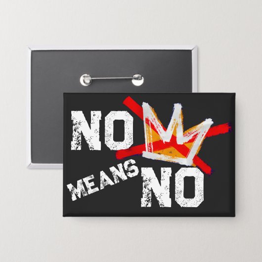 GEEN MEANS NEEN BUTTON (Voorkant / Achterkant)