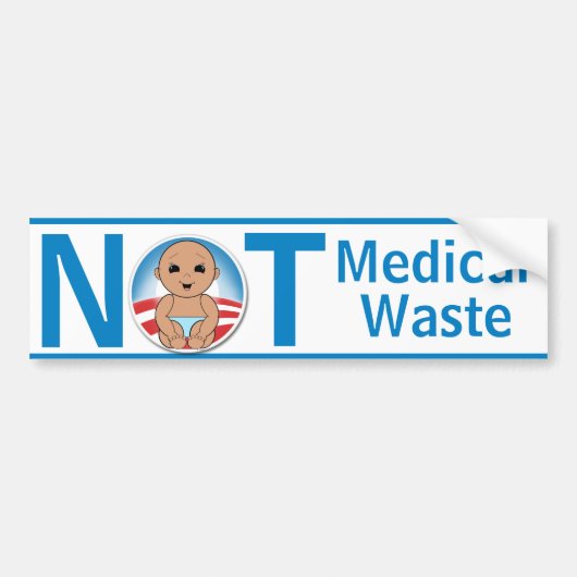 Geen medisch afval bumpersticker (Voorkant)