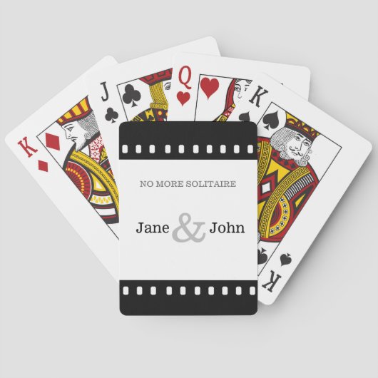 'Geen meer 'Solitaire' bruiloft Speelkaarten (Achterkant)
