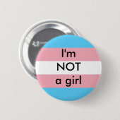 Geen meisje Button (Voorkant /achterkant)