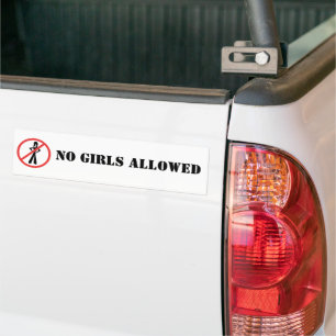 Geen meisjes toegestaan bumperSticker