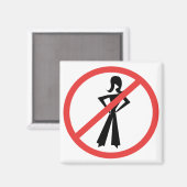 Geen meisjes toegestaan magneet (Voorkant / Achterkant)