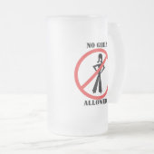 Geen meisjes toegestaan matglas bierpul (Voorkant rechts)