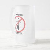 Geen meisjes toegestaan matglas bierpul (Voorkant links)