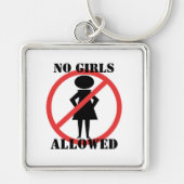 Geen meisjes toegestaan sleutelhanger (Voorkant)