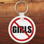 Geen meisjes toegestane Sleutelhanger voor gebaren (Voorkant)