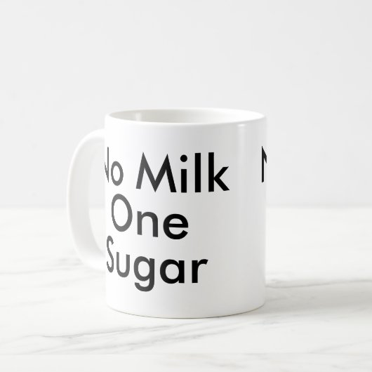 Geen melk één suiker | mok van de Tea Coffee (Voorkant links)