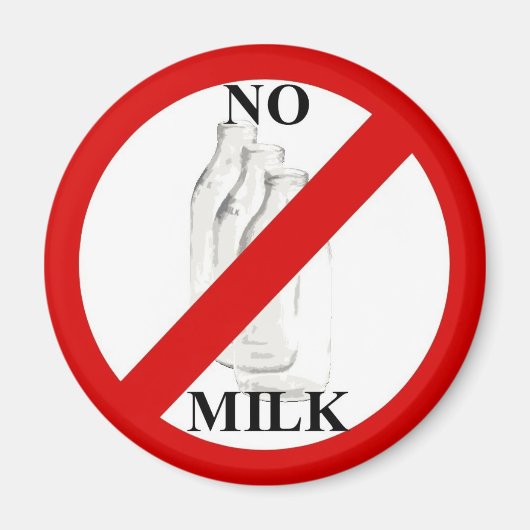Geen melk magneet (Voorkant)